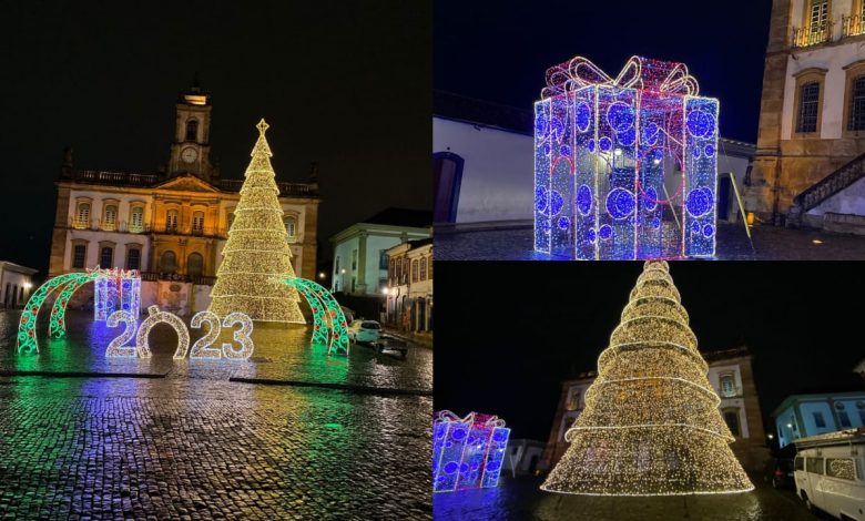 Teste de luzes revela a decoração de natal em Ouro Preto | Sou Notícia | SN